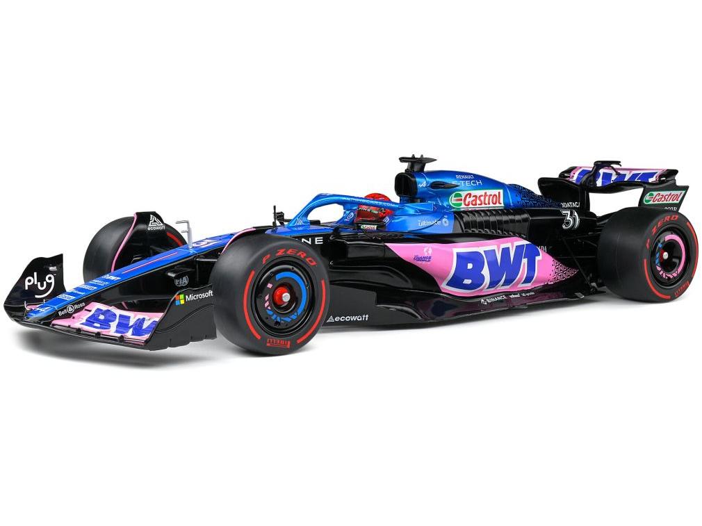 Alpine A523 Esteban Ocon F1 Monaco GP 2023 1:18 Scale Solido Diecast Model-Solido-Diecast Model Centre