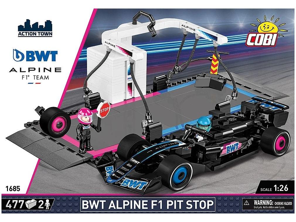 Alpine F1 Pit Stop Action Town (490 pcs) Cobi Brick Build Kit-Cobi-Diecast Model Centre