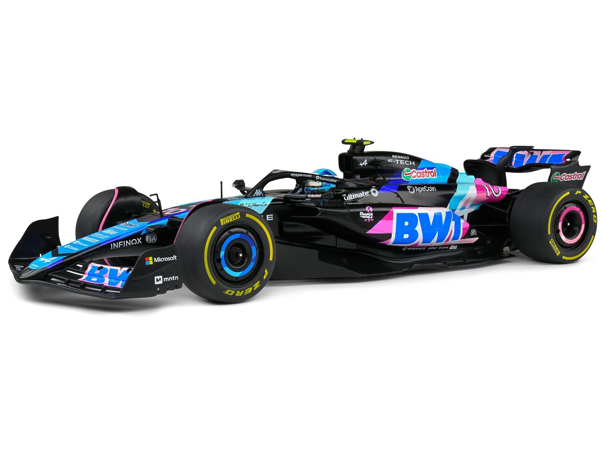 Alpine F1 Team A524 Blue Pierre Gasly F1 Monaco GP 2024 1:18 Scale Solido Diecast Model-Solido-Diecast Model Centre