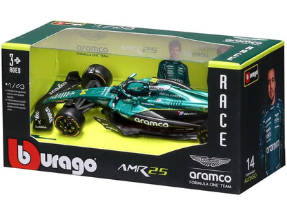 Aston Martin AMR 25 #14 F1 2025 Fernando Alonso 1:43 Scale Diecast Model Car – Bburago-Bburago-Diecast Model Centre