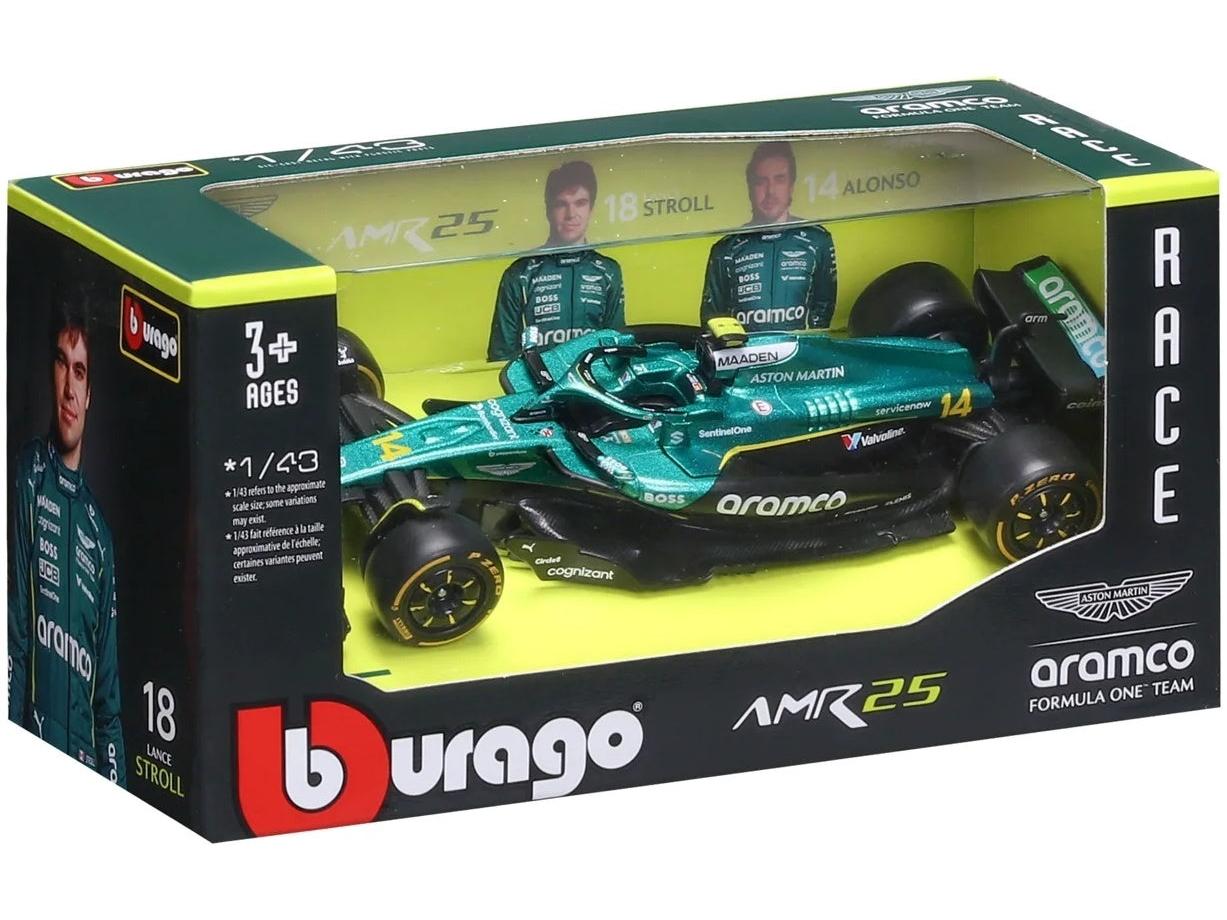 Aston Martin AMR 25 #14 F1 2025 Fernando Alonso 1:43 Scale Diecast Model Car – Bburago-Bburago-Diecast Model Centre