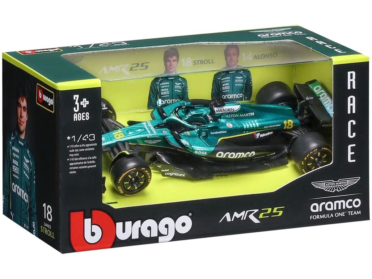 Aston Martin AMR 25 #18 F1 2025 Lance Stroll 1:43 Scale Diecast Model Car – Bburago-Bburago-Diecast Model Centre