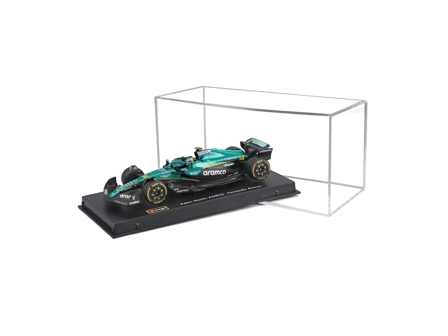 Aston Martin AMR 25 F1 2025 #14 Fernando Alonso w/Helmet 1:43 Scale Bburago Diecast Model Car-Bburago-Diecast Model Centre
