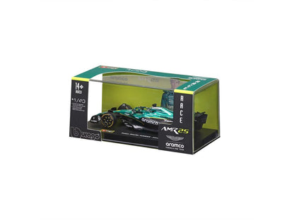 Aston Martin AMR 25 F1 2025 #18 Lance Stroll w/Helmet 1:43 Scale Bburago Diecast Model Car-Bburago-Diecast Model Centre