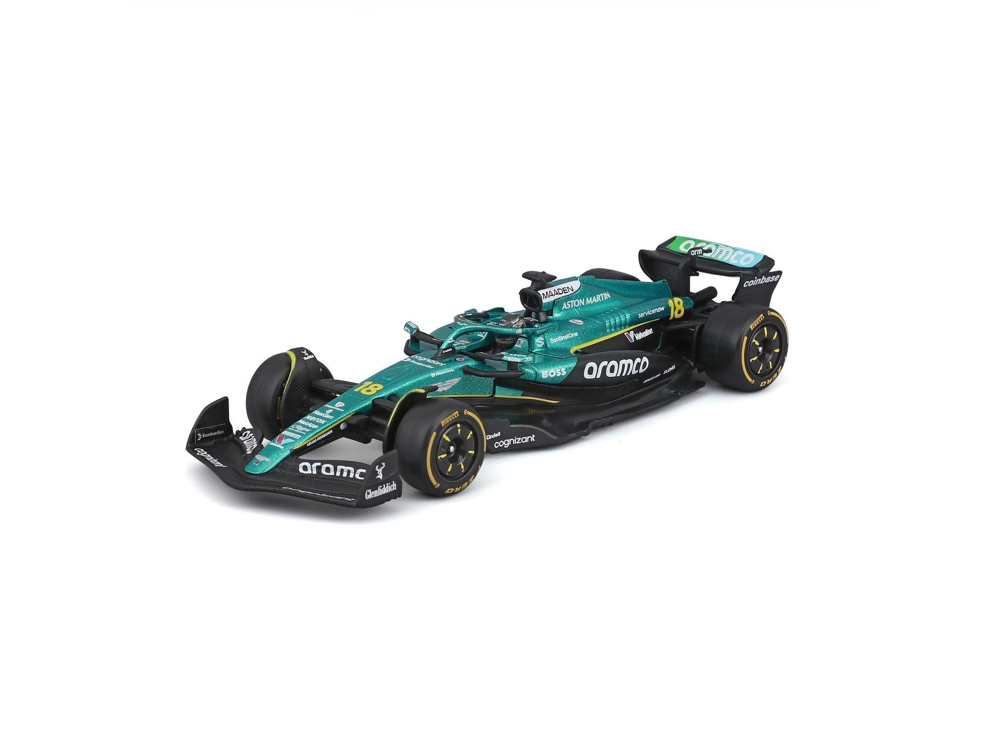 Aston Martin AMR 25 F1 2025 #18 Lance Stroll w/Helmet 1:43 Scale Bburago Diecast Model Car-Bburago-Diecast Model Centre