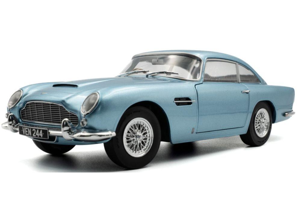 Aston Martin DB5 1964 Light Metallic Blue 1:18 Scale Solido Diecast Model-Solido-Diecast Model Centre