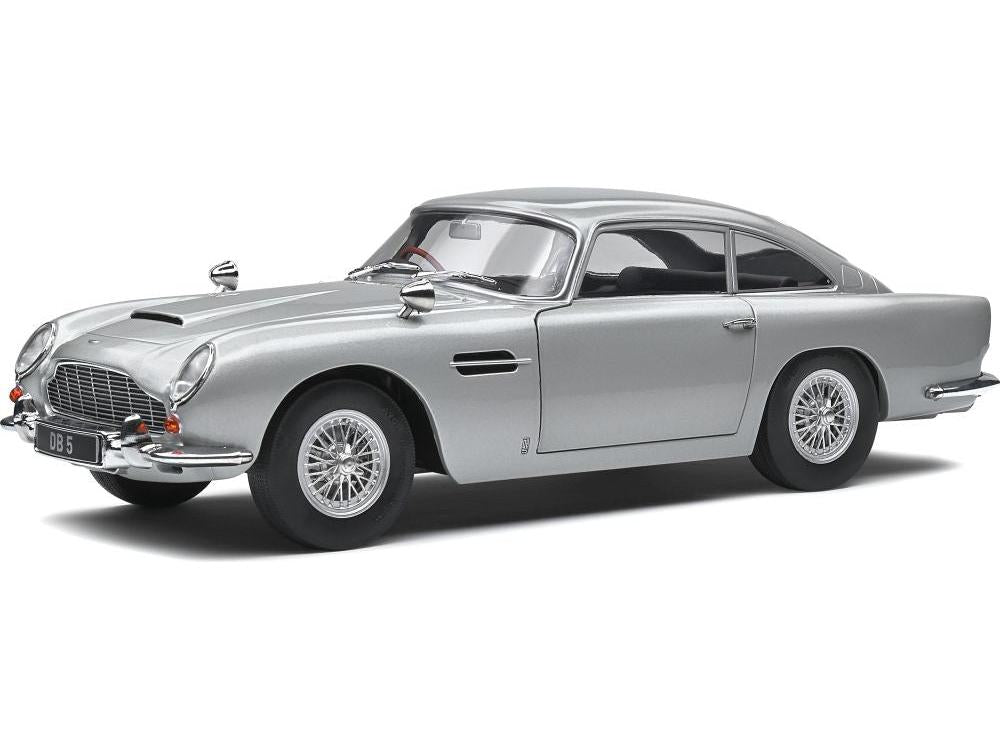 Aston Martin DB5 1964 Silver Birch 1:18 Scale Solido Diecast Model-Solido-Diecast Model Centre