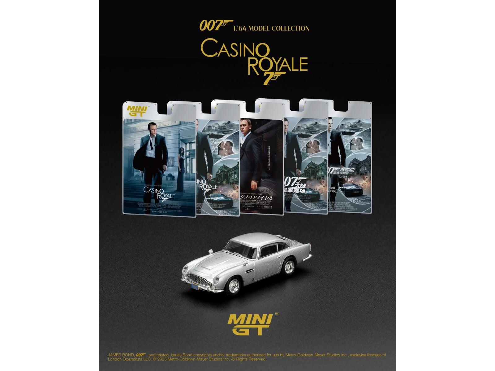 Aston Martin DB5 Casino Royale (LHD) English Blister Packaging 1:64 Scale Diecast Model Car – MINI GT-MINI GT-Diecast Model Centre