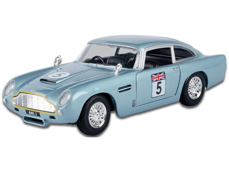 Aston Martin DB5 blue GT Racing - 1:24 Scale Model Car-Motormax-Diecast Model Centre