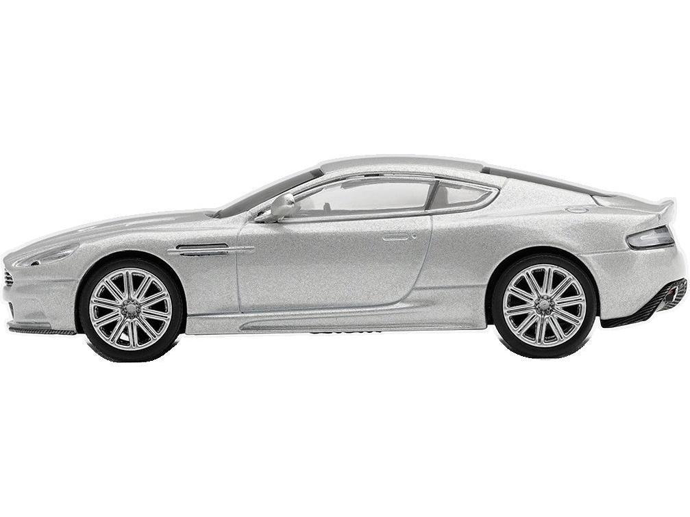 Aston Martin DBS 2008 Lightning Silver (LHD 1:64 Scale Diecast Car – MINI GT-MINI GT-Diecast Model Centre