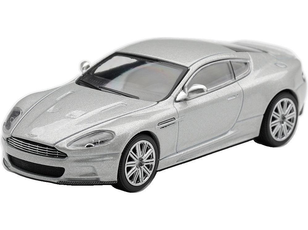 Aston Martin DBS 2008 Lightning Silver (LHD 1:64 Scale Diecast Car – MINI GT-MINI GT-Diecast Model Centre