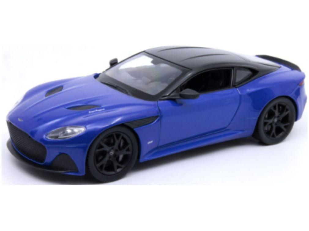 Aston Martin DBS Blue/Black 1:24 Scale Welly Diecast Model-Welly-Diecast Model Centre