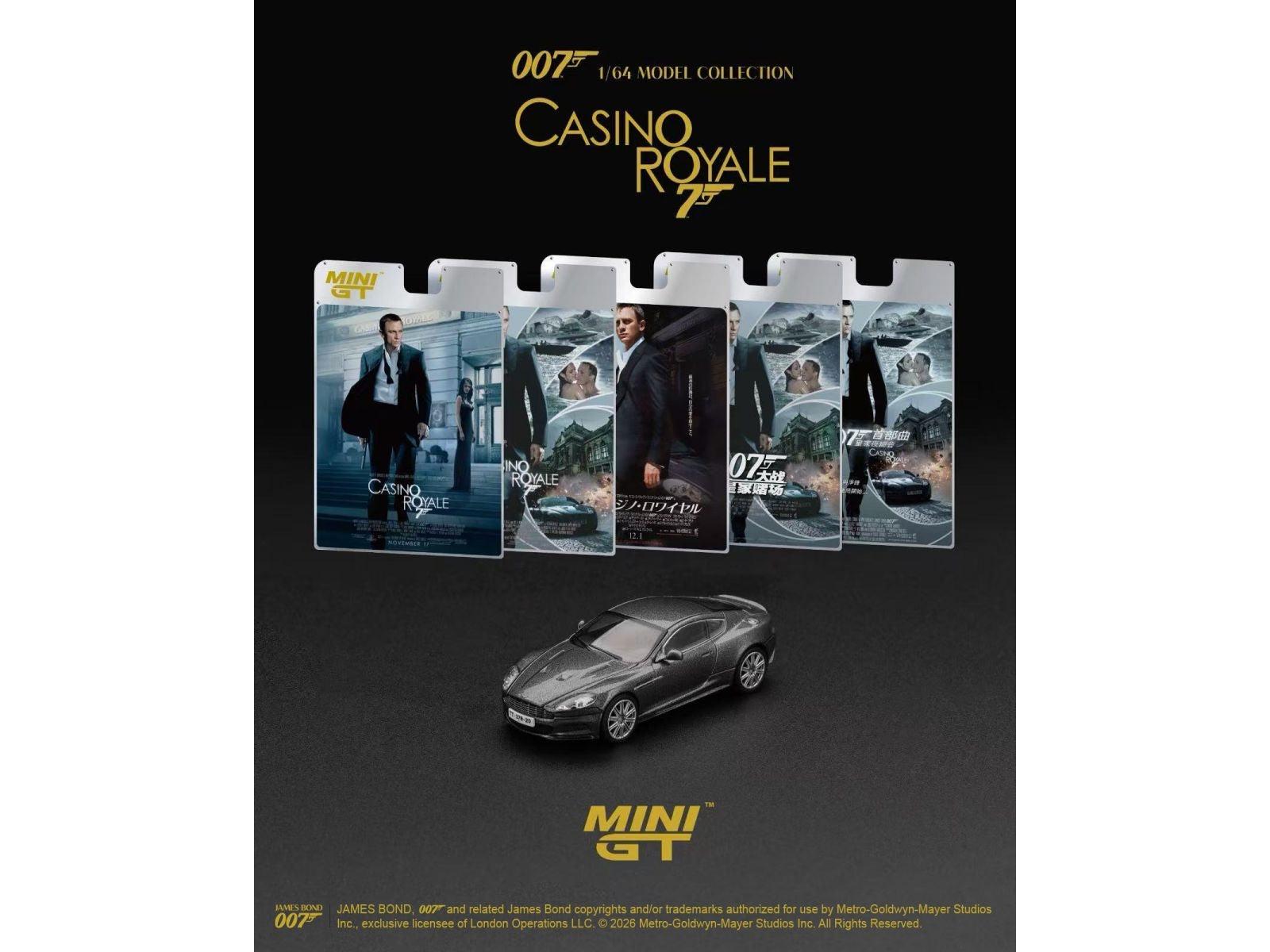 Aston Martin DBS Casino Royale (LHD) Traditional Chinese Blister Packaging 1:64 Scale Diecast Model Car – MINI GT-MINI GT-Diecast Model Centre