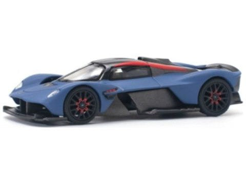 Aston Martin Valkyrie Satin Marina Blue - 1:64 Scale Model Carr-Pop Race-Diecast Model Centre