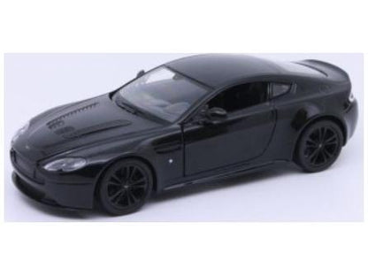 Aston Martin Vantage Black 1:24 Scale Welly Diecast Model Car-Welly-Diecast Model Centre