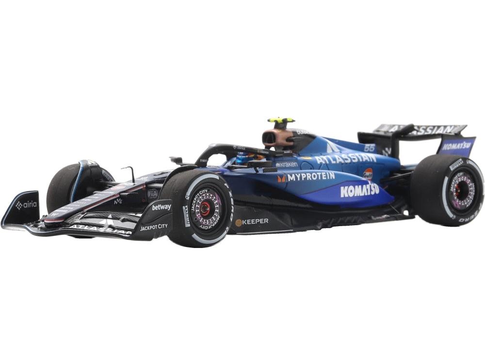 Atlassian Williams FW47 #55 3rd F1 Qatar GP 2025 Carlos Sainz w/Pit Board 1:43 Scale Resin Car – Spark-Spark-Diecast Model Centre