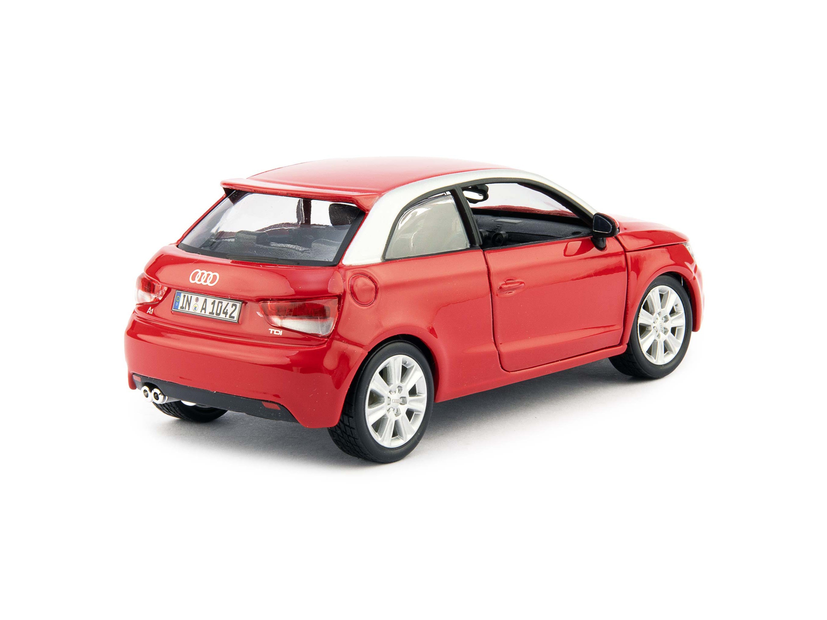 Audi A1 red - 1:24 Scale Model Car-Bburago-Diecast Model Centre