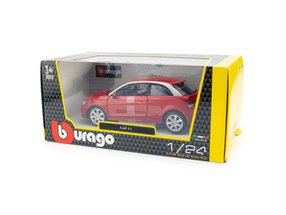 Audi A1 red - 1:24 Scale Model Car-Bburago-Diecast Model Centre