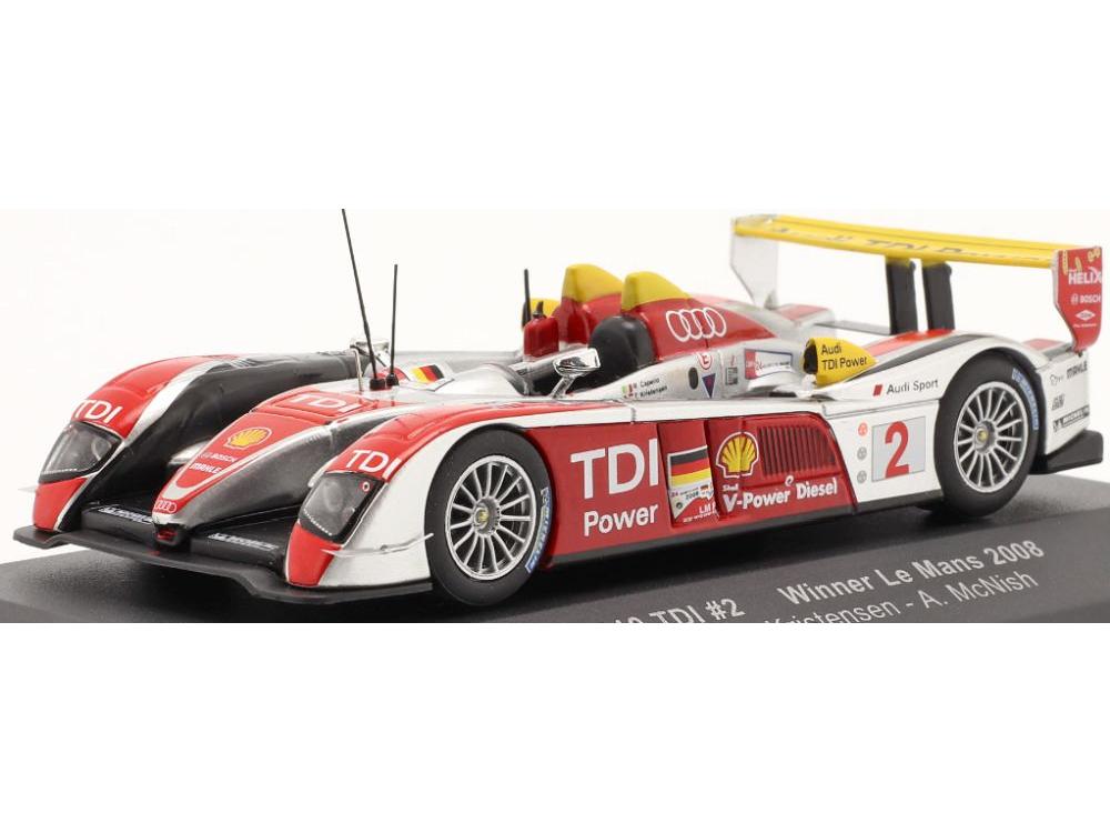 Audi R10 TDI #2 2008 24h Le Mans R.Capello/T.Kristensen/McNish 1:43 Scale IXO Diecast Model Car-IXO-Diecast Model Centre