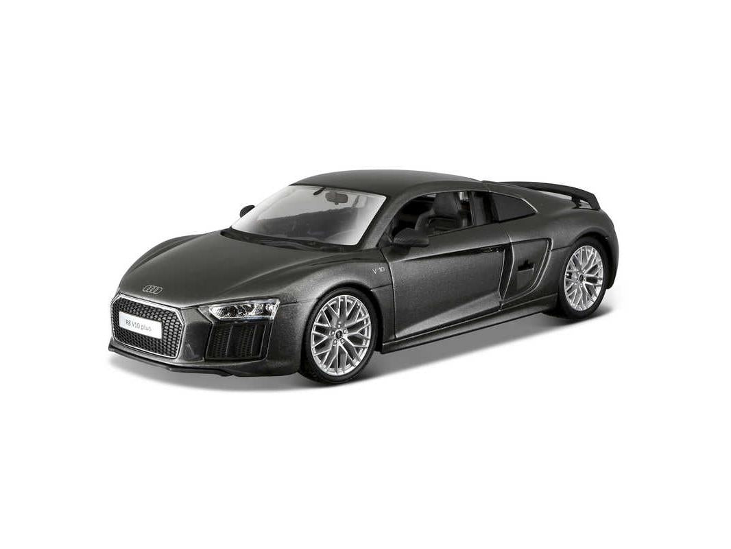 Audi R8 V10 Plus Metallic Grey 1:24 Scale Maisto Diecast Model-Maisto-Diecast Model Centre