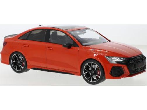 Audi RS3 Saloon Red 2022 1:18 Scale Diecast Model Car Group-Model Car Group-Diecast Model Centre