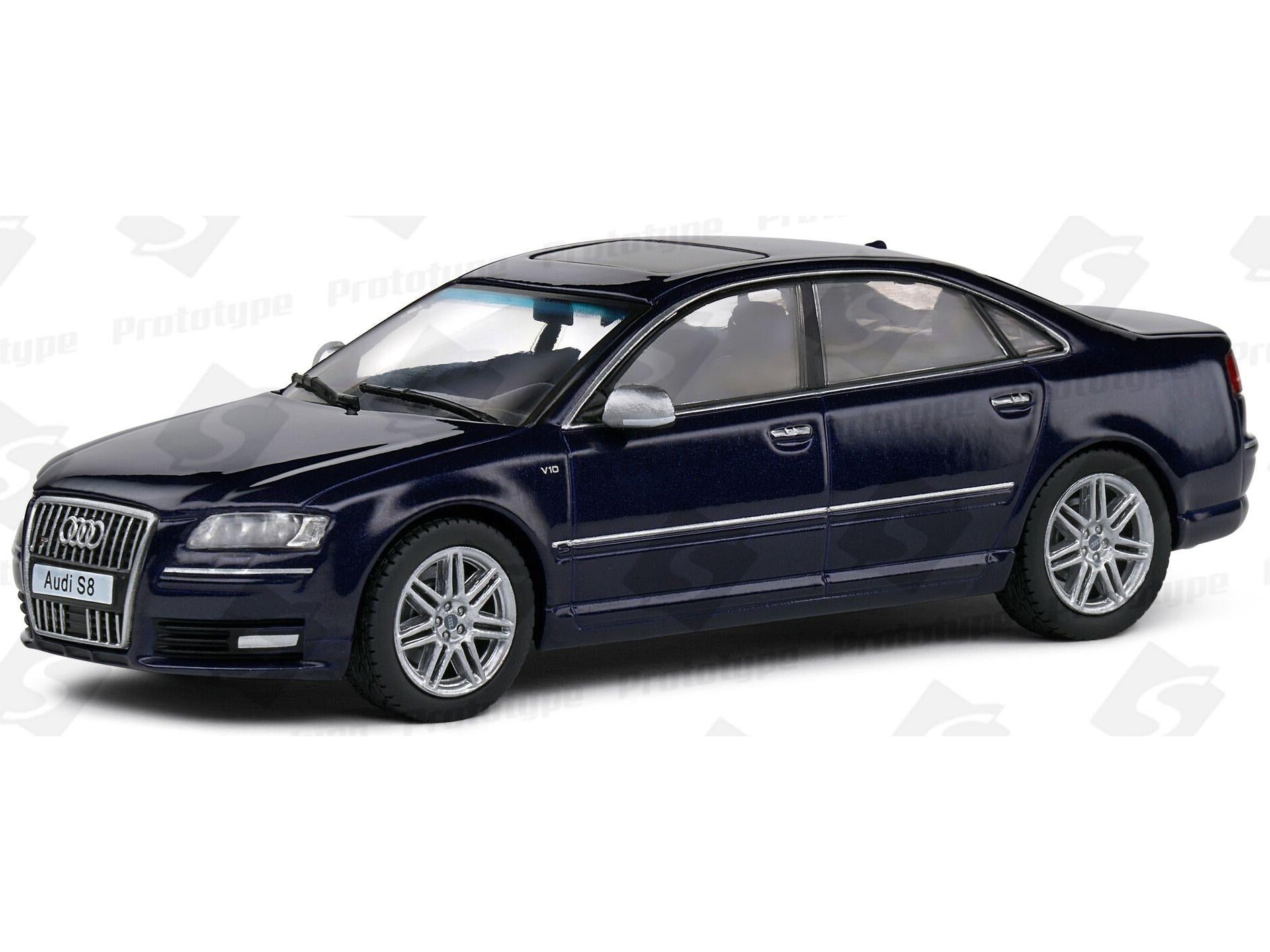 Audi S8 (D3) 2010 Blue 1:43 Scale Solido Diecast Model-Solido-Diecast Model Centre