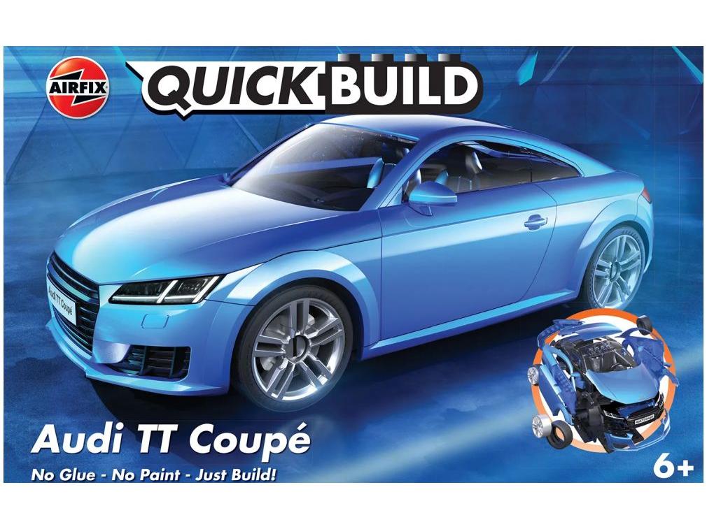 Audi TT Coupe - Blue Airfix QUICKBUILD Plastic Kit-Airfix-Diecast Model Centre