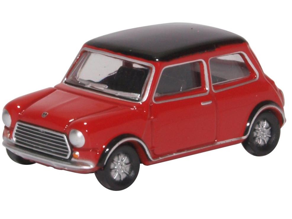 Austin Mini Cooper Mk2 Tartan Red/Black 1:76 Scale Diecast Model Car – Oxford Diecast-Oxford Diecast-Diecast Model Centre