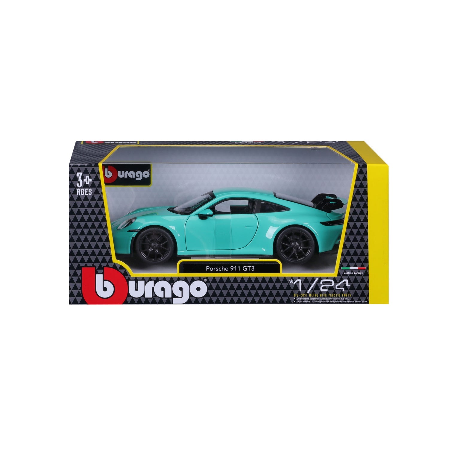 Porsche 911 GT3 2021 Turquoise 1:24 Scale Bburago Diecast Model