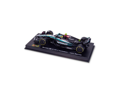 Mercedes-AMG F1 W15 E PERFORMANCE #44 F1 2024 Lewis Hamilton 1:43 Scale Bburago Diecast Model (w/helmet)