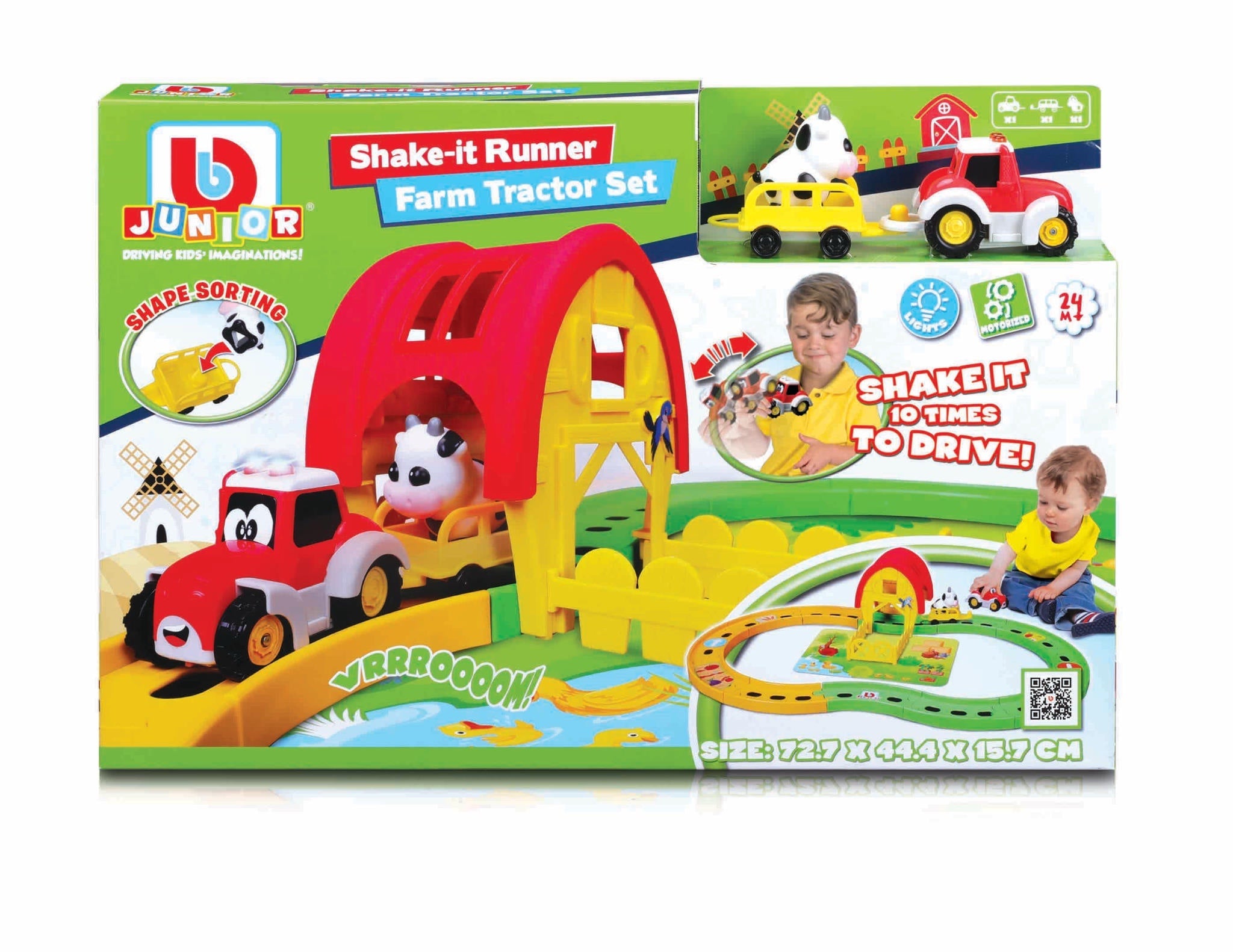 BB Junior Farm Tractor Shake-It Runner Infinity Track-Bburago-Diecast Model Centre