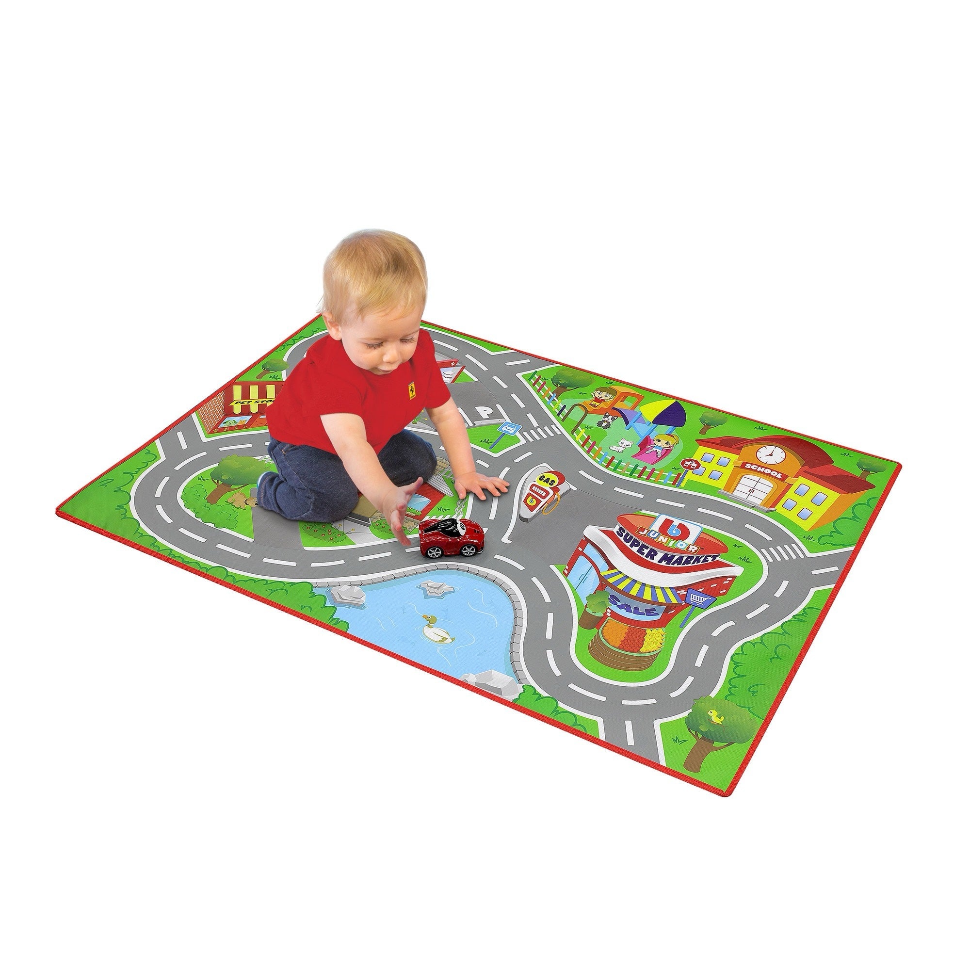 BB Junior Ferrari Junior City Playmat (Box)-Bburago-Diecast Model Centre