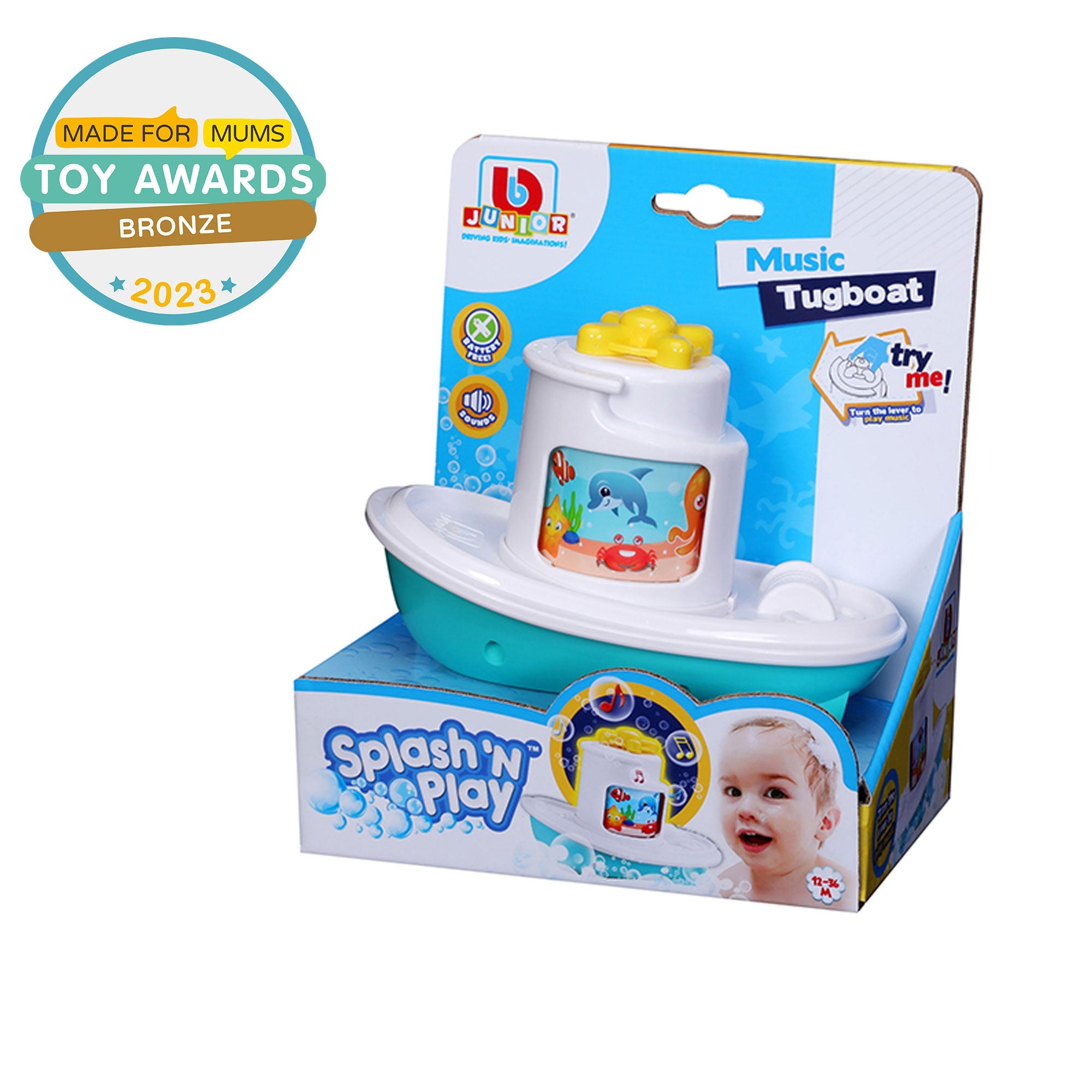 BB Junior Splash N Play Music Tugboat-Bburago-Diecast Model Centre