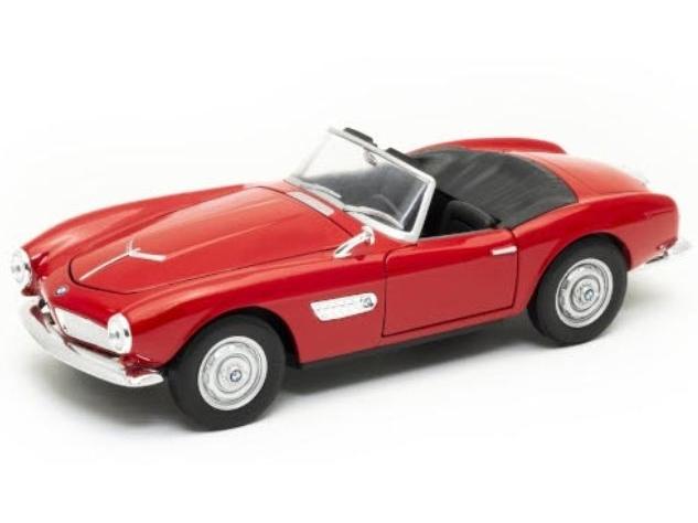 BMW 507 Red Open 1:24 Scale Welly Diecast Model-Welly-Diecast Model Centre