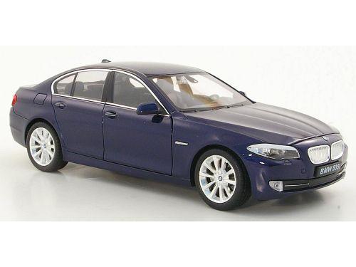 BMW 535i (F10) Metallic Dark Blue 1:24 Scale Welly Diecast Model-Welly-Diecast Model Centre