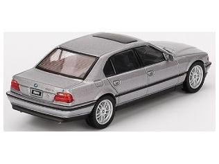 BMW 750iL Aspen Silver Metallic Blister Packaging (LHD) 1:64 Scale MINI GT Diecast Model Car-MINI GT-Diecast Model Centre