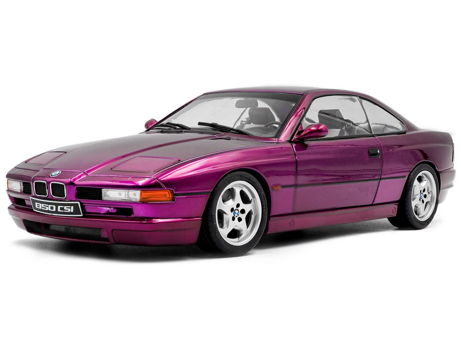 BMW 850 (E31) CSi 1991 Daytona Violet 1:18 Scale Solido Diecast Model-Solido-Diecast Model Centre
