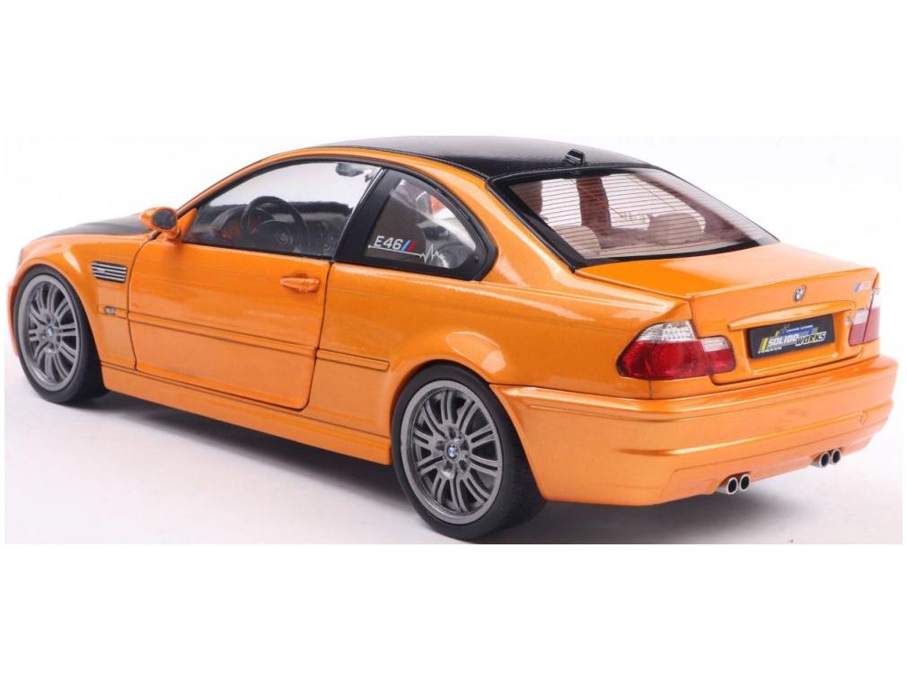 BMW E46 M3 Coupe Solido Works Orange 2000 1:18 Scale Solido Diecast Model Car-Solido-Diecast Model Centre
