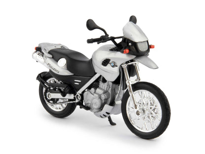 BMW F650 GS silver - 1:18 Scale Diecast Model Motorcycle-Welly-Diecast Model Centre