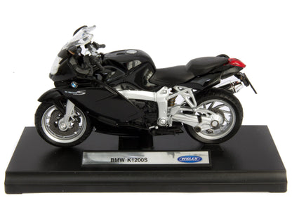 BMW K1200S black - 1:18 Scale Motorbike Model-Welly-Diecast Model Centre