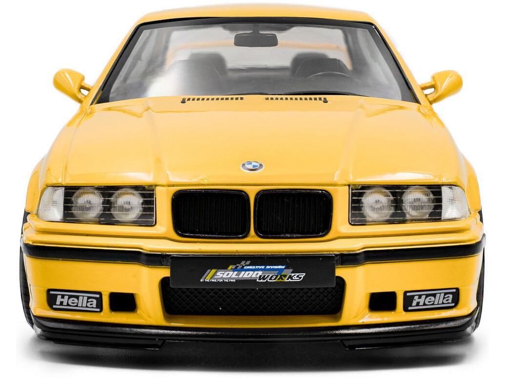 BMW M3 Coupe Solido Works Dakar Yellow 1991 1:18 Scale Diecast Model Car – Solido-Solido-Diecast Model Centre