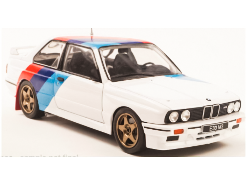 BMW M3 (E30) 1989 white - 1:24 Scale Model Car-WhiteBox-Diecast Model Centre