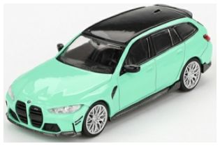 BMW M3 M Performance Touring Mint Green (LHD) (Blister Packaging) 1:64 Scale MINI GT Diecast Model-MINI GT-Diecast Model Centre