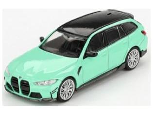 BMW M3 M Performance Touring Mint Green (LHD) (Blister Packaging) 1:64 Scale MINI GT Diecast Model-MINI GT-Diecast Model Centre