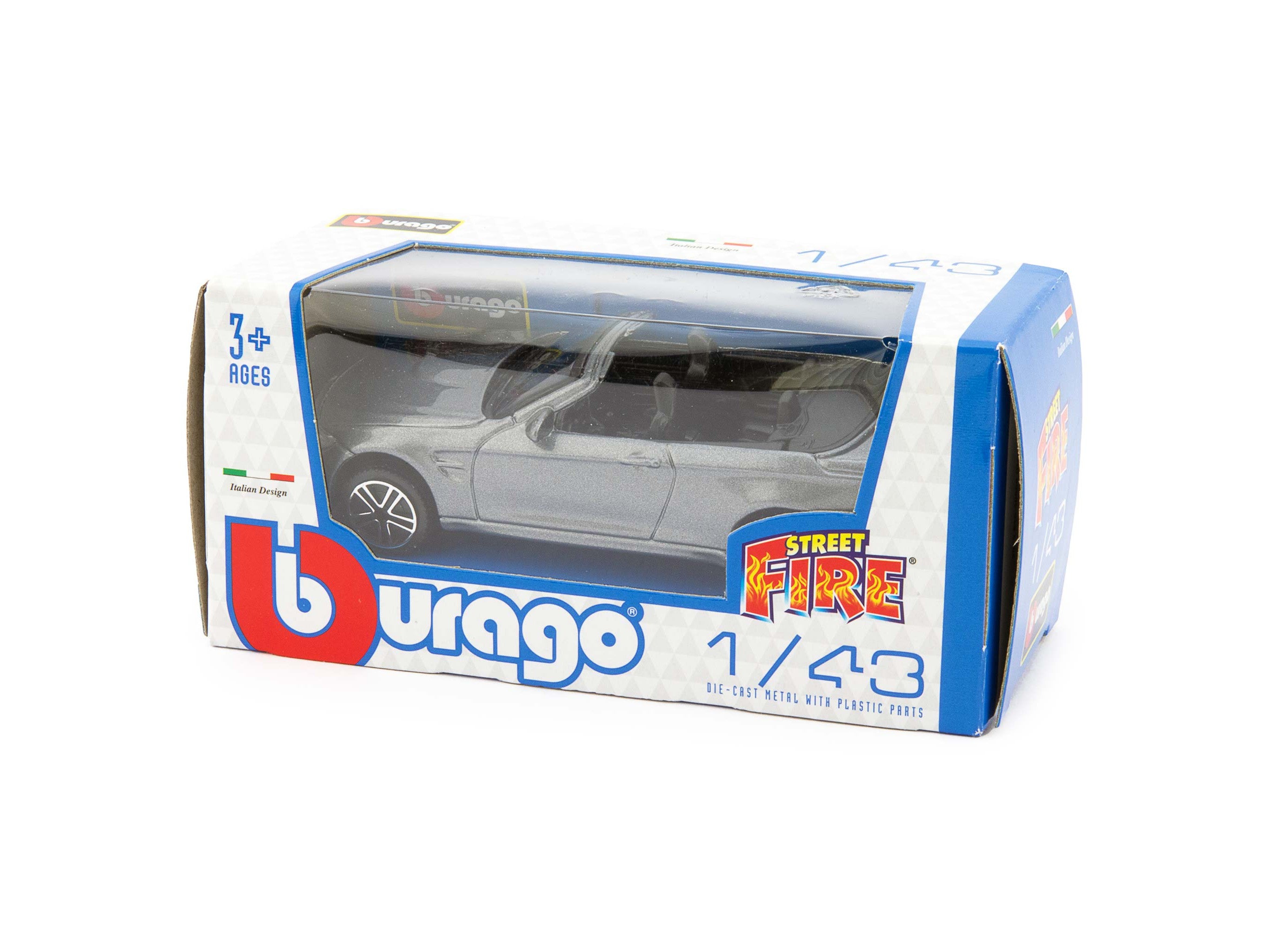 BMW M4 Cabriolet 2014 grey - 1:43 Scale Toy Car-Bburago-Diecast Model Centre