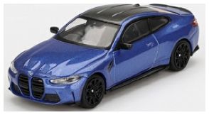 BMW M4 Competition (G82) Portimao Blue (LHD) (Blister Packaging) 1:64 Scale MINI GT Diecast Model-MINI GT-Diecast Model Centre