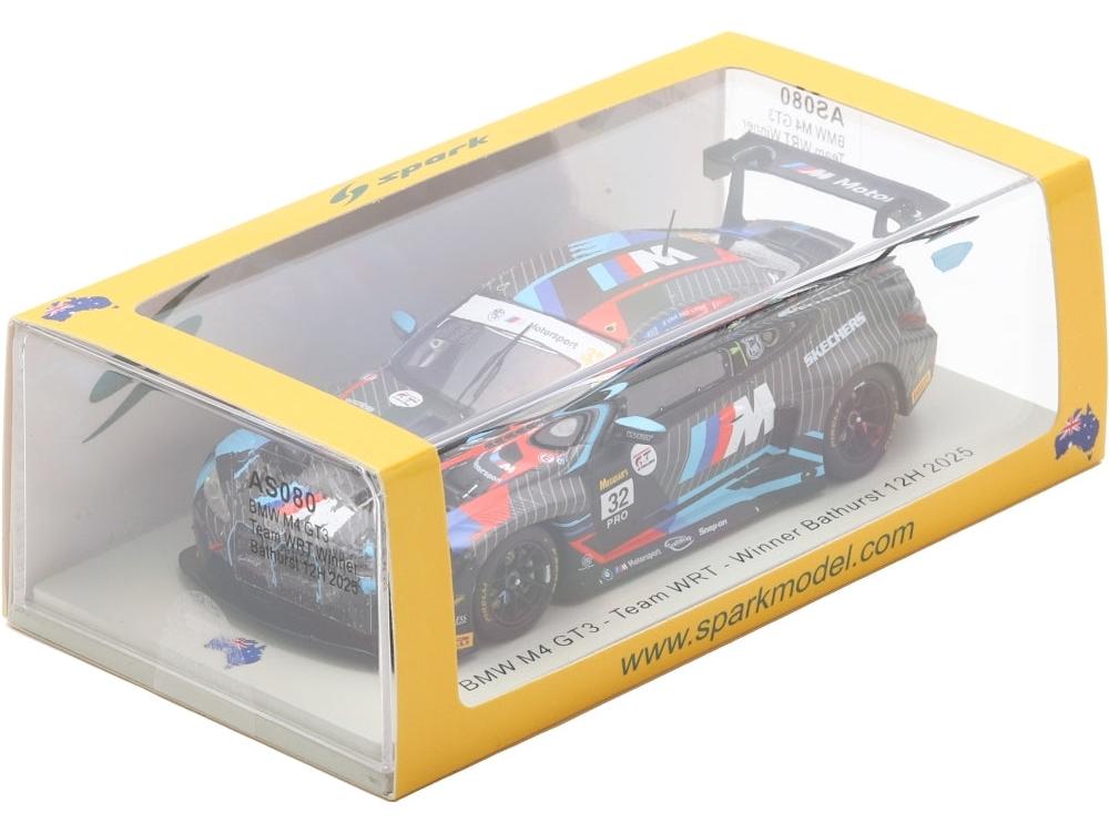 BMW M4 GT3 Team WRT #32 Winner Bathurst 12H 2025 Farfus/v.d Linde/v.d Linde 500pcs 1:43 Scale Resin Car – Spark-Spark-Diecast Model Centre
