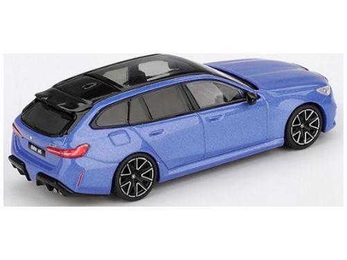 BMW M5 Touring (G99) Marina Bay Blue Metallic (LHD) Blister Packaging 1:64 Scale MINI GT Diecast Model Car-MINI GT-Diecast Model Centre