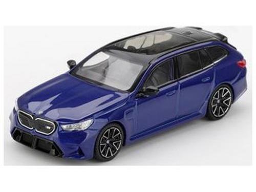 BMW M5 Touring (G99) Marina Bay Blue Metallic (LHD) Blister Packaging 1:64 Scale MINI GT Diecast Model Car-MINI GT-Diecast Model Centre
