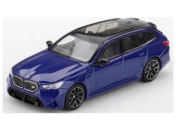 BMW M5 Touring (G99) Marina Bay Blue Metallic (RHD) 1:64 Scale MINI GT Diecast Model Car-MINI GT-Diecast Model Centre